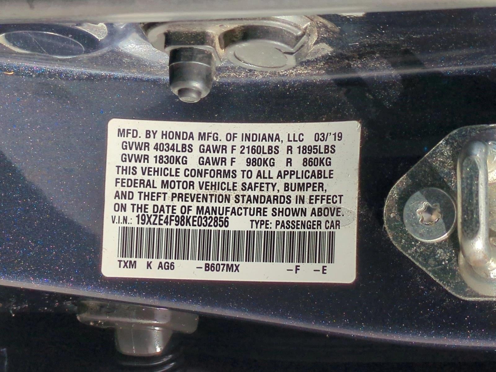 2019 Honda Insight Touring CVT