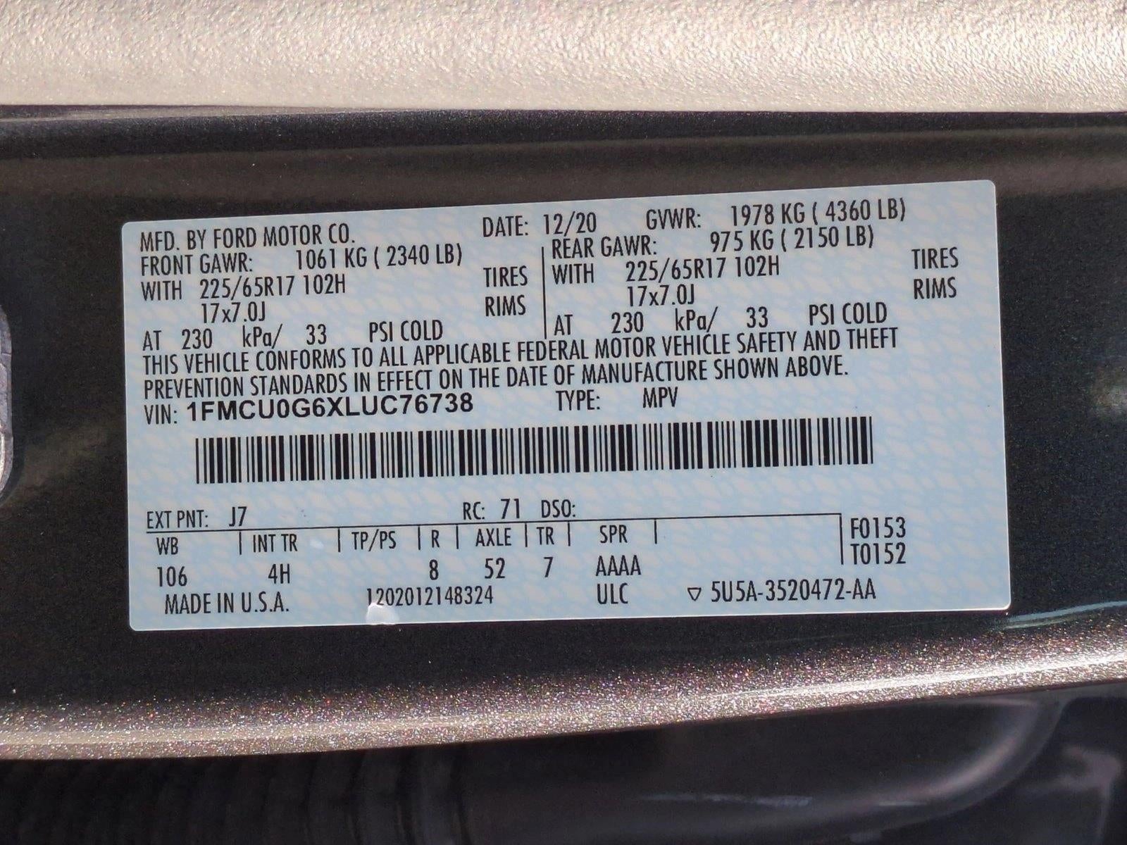 2020 Ford Escape SE FWD