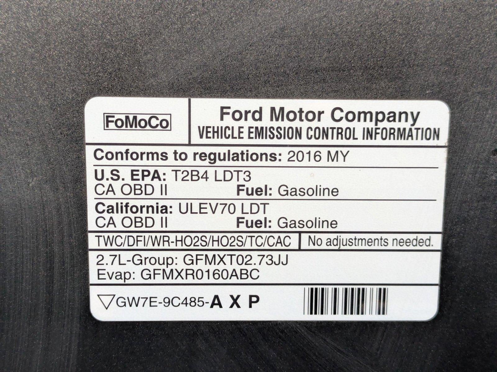 2016 Ford F-150 2WD SuperCab 6-1/2 Ft Box XLT