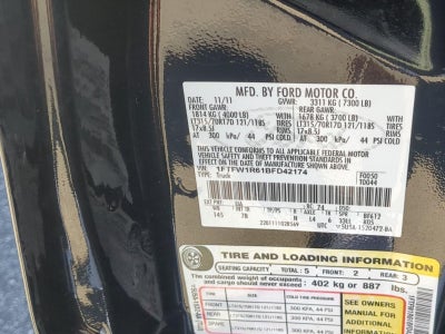 2011 Ford F-150 4WD SuperCrew 5-1/2 Ft Box SVT Raptor
