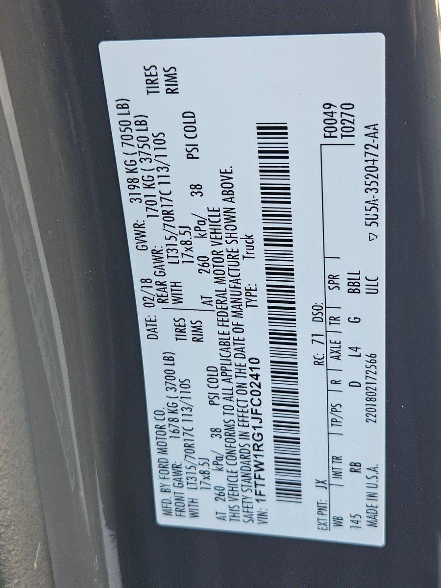 2018 Ford F-150 Raptor 4WD SuperCrew 5.5' Box