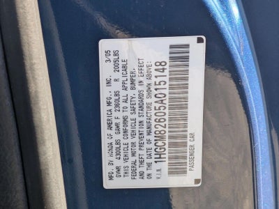 2005 Honda Accord Coupe EXLV6 AT