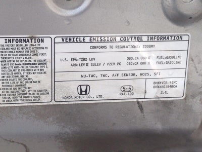 2008 Honda Accord Sedan 4-Door I4 Automatic LX