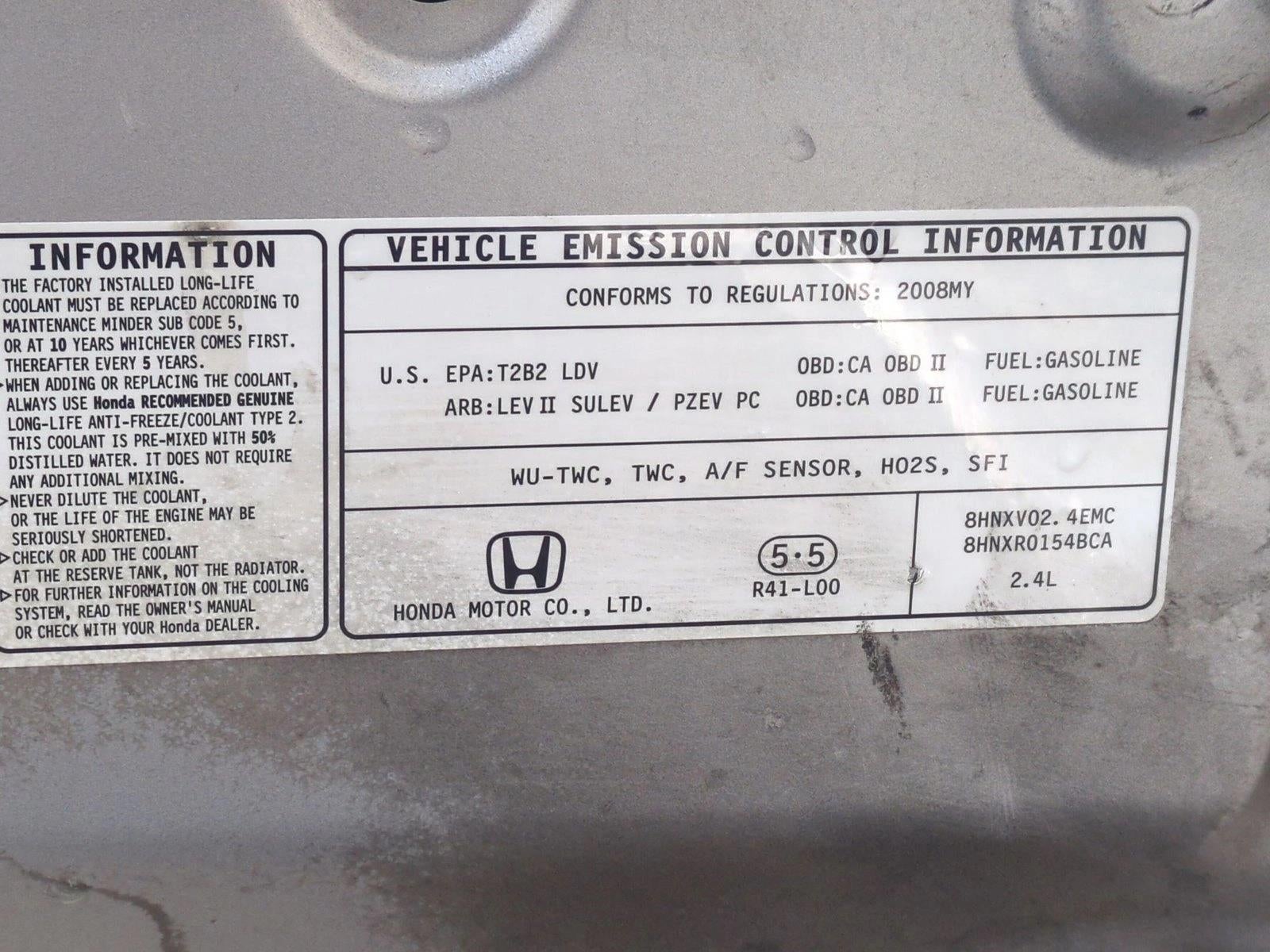 2008 Honda Accord Sedan 4-Door I4 Automatic LX