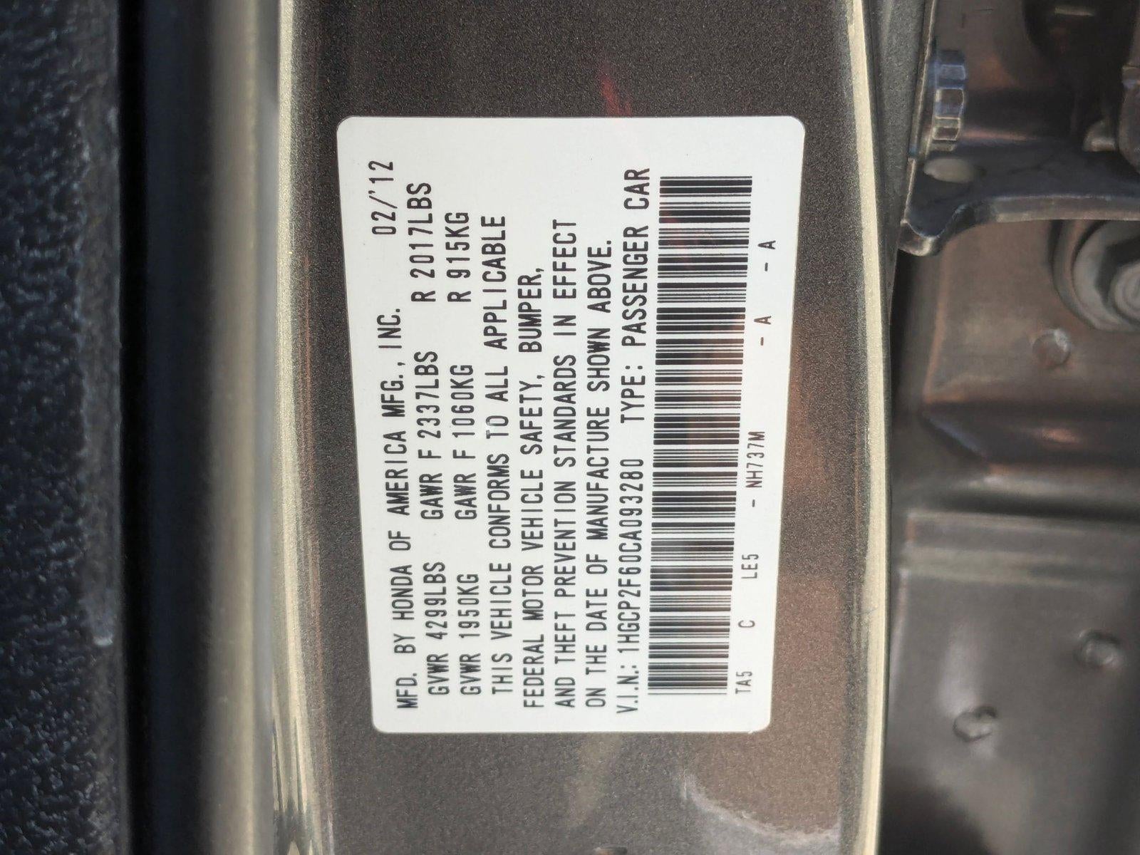 2012 Honda Accord Sedan SE Automatic