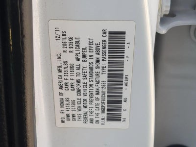2012 Honda Accord Sedan EX-L V6 Automatic