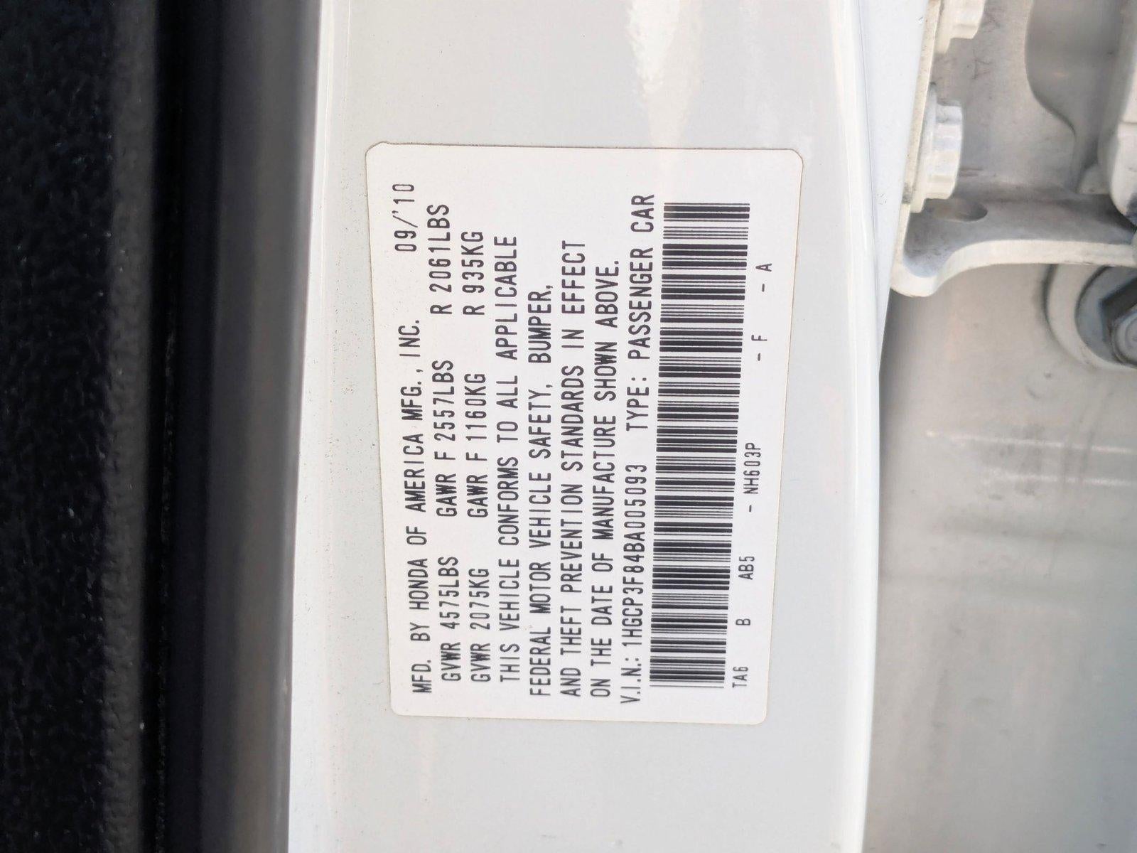 2011 Honda Accord Sedan EX-L V6 Automatic