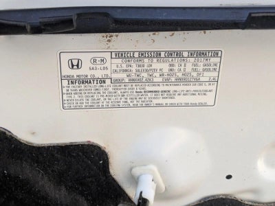 2017 Honda Accord Sedan EX-L CVT PZEV