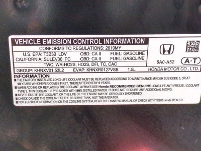 2019 Honda Accord Sedan LX 1.5T CVT