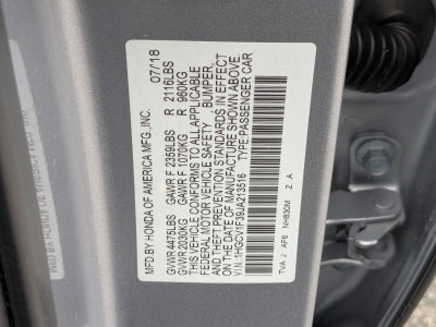 2018 Honda Accord Sedan Sport 1.5T CVT