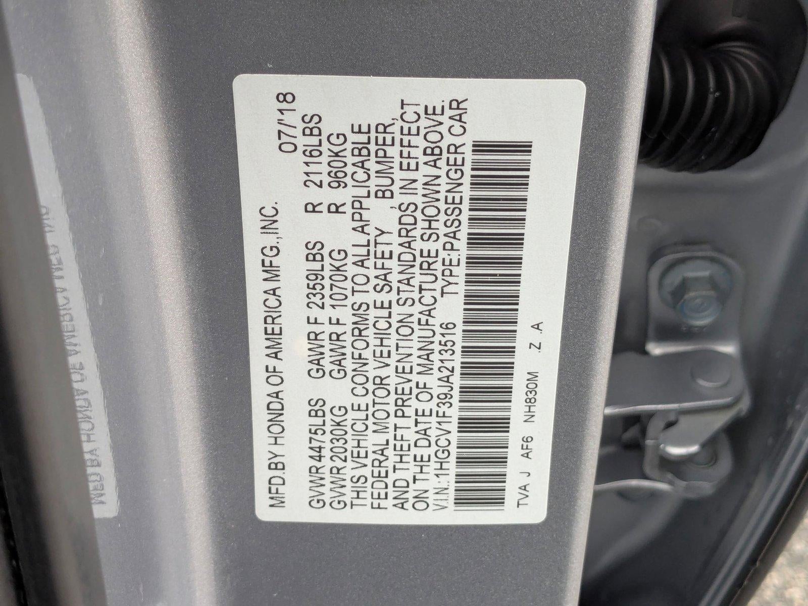 2018 Honda Accord Sedan Sport 1.5T CVT