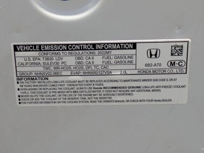 2022 Honda Accord Sedan Sport 2.0T Automatic