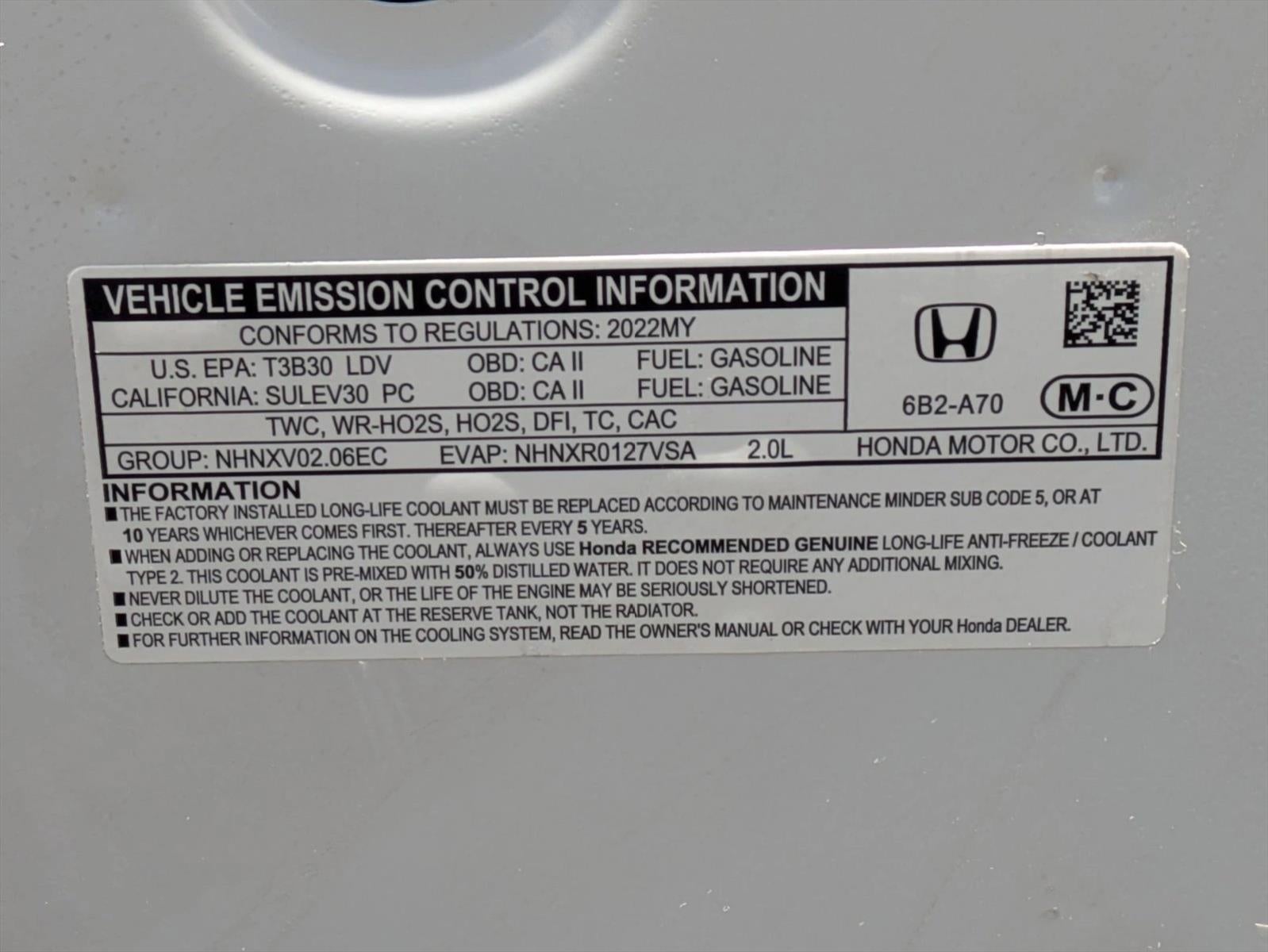 2022 Honda Accord Sedan Sport 2.0T Automatic