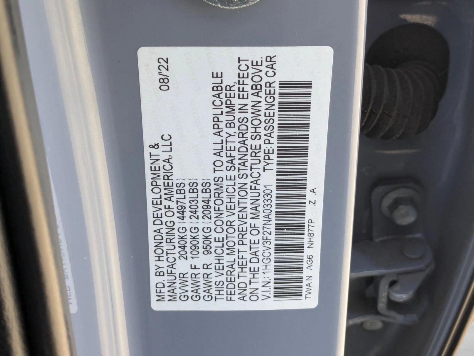 2022 Honda Accord Hybrid Sport Sedan