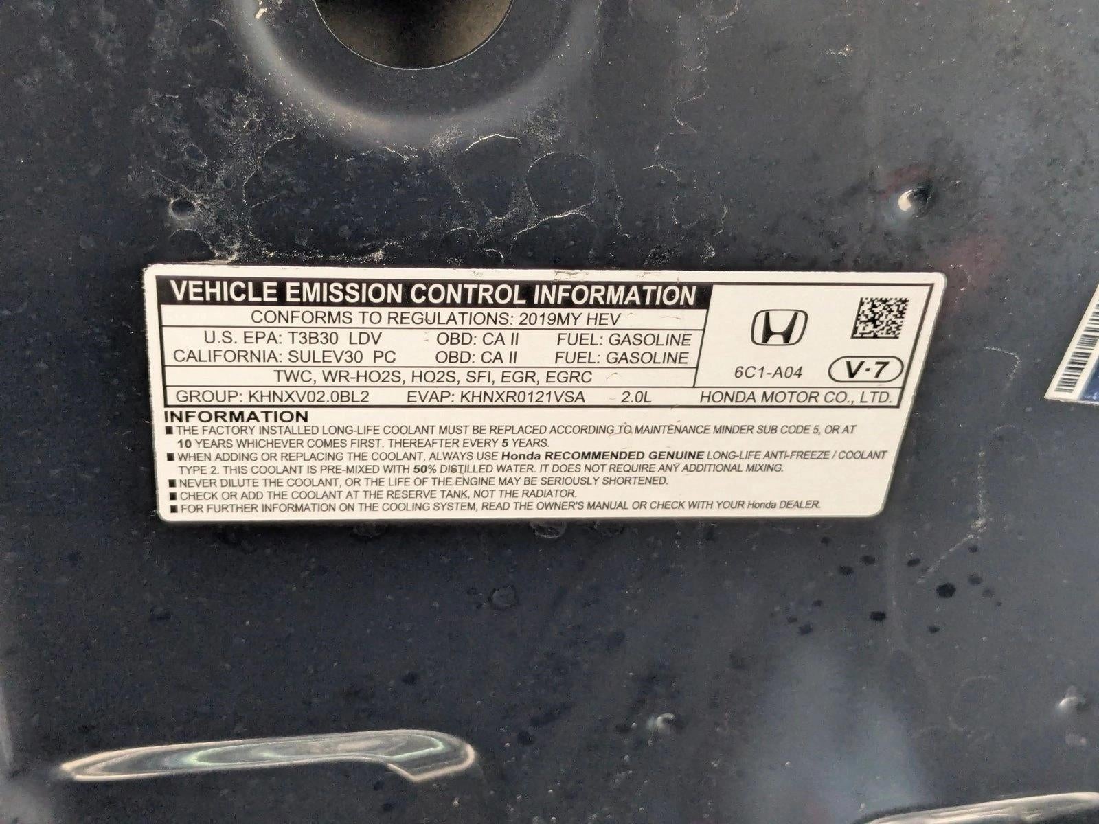 2019 Honda Accord Hybrid EX-L Sedan