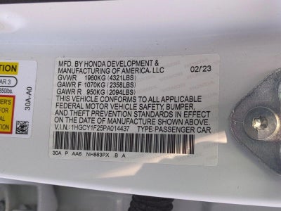 2023 Honda Accord Sedan LX CVT