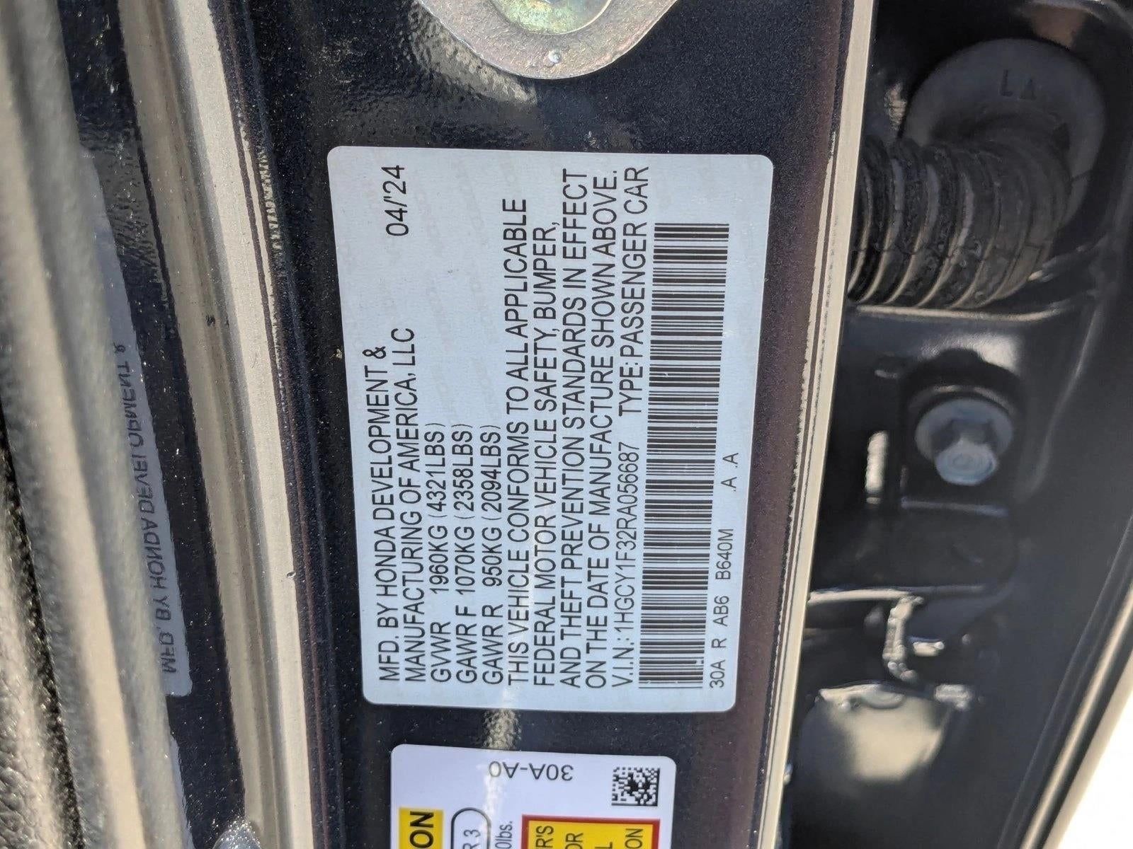 2024 Honda Accord Sedan EX CVT