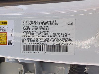 2024 Honda Accord Sedan EX CVT