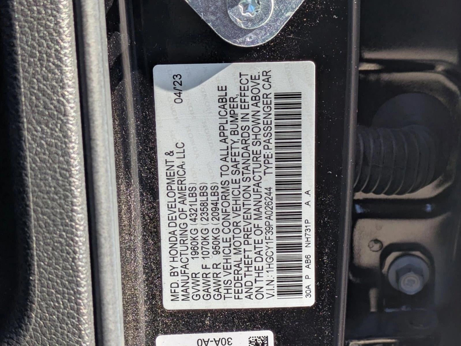 2023 Honda Accord Sedan EX CVT