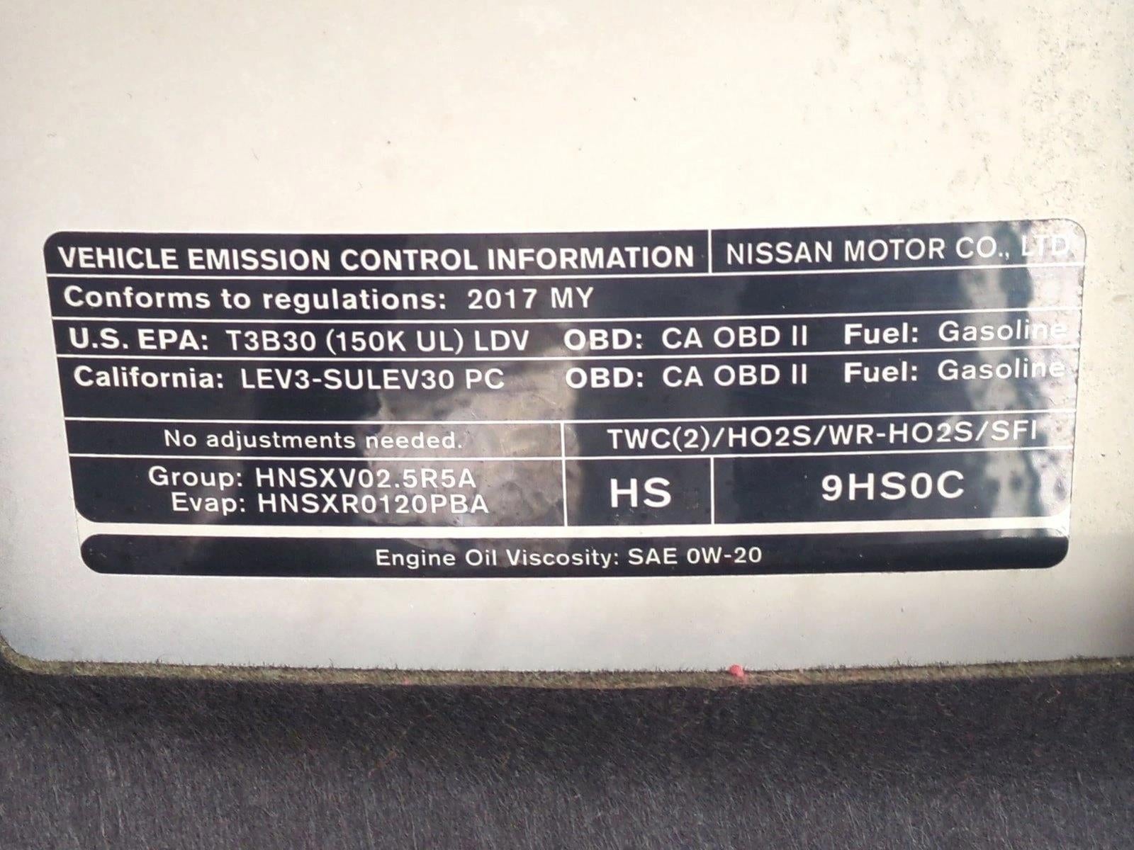 2017 Nissan Altima 2.5 S Sedan