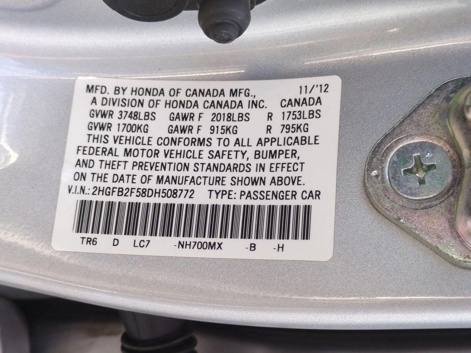 2013 Honda Civic Sedan LX Automatic