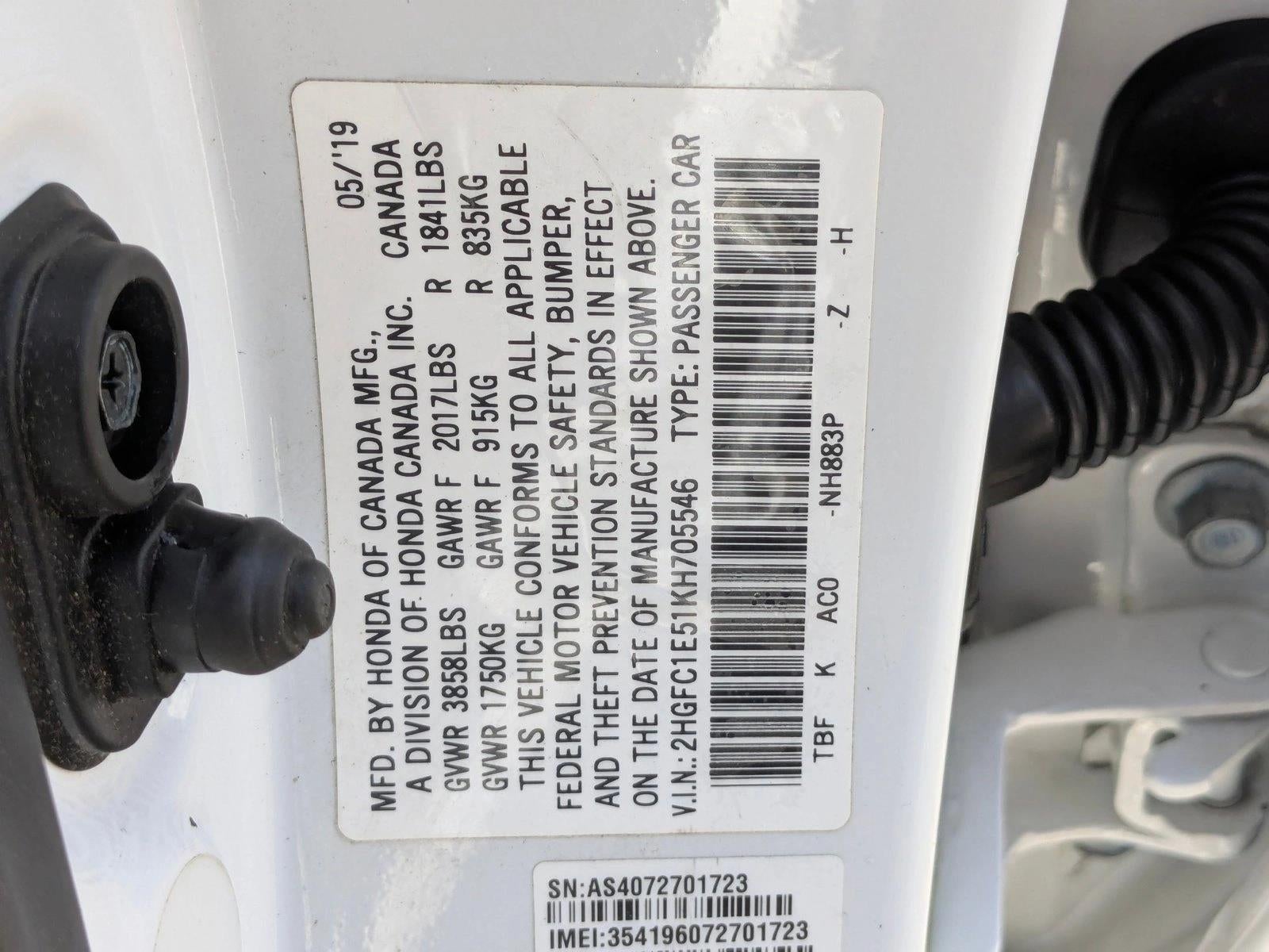 2019 Honda Civic Si Sedan Manual