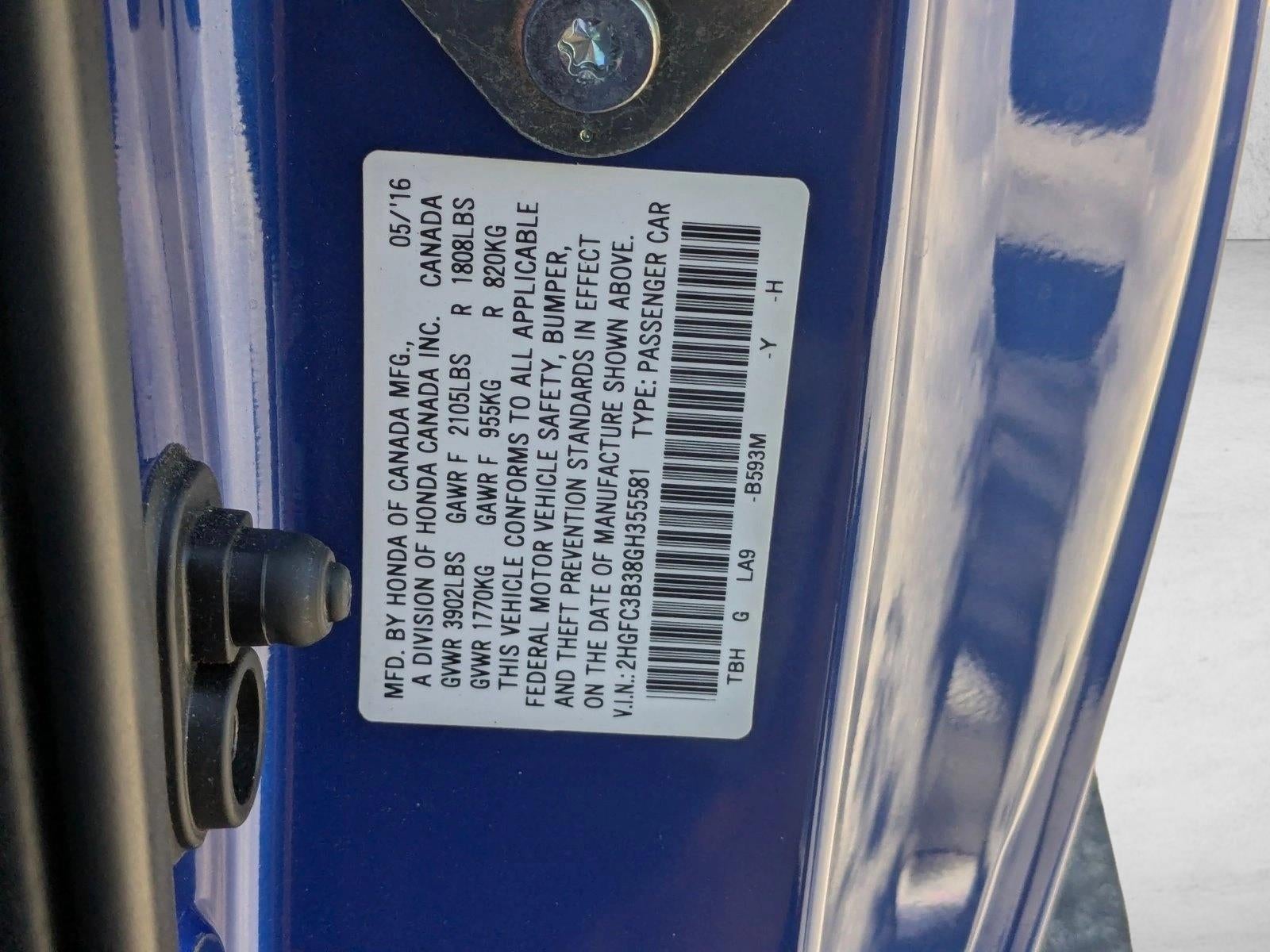 2016 Honda Civic Coupe EX-T CVT