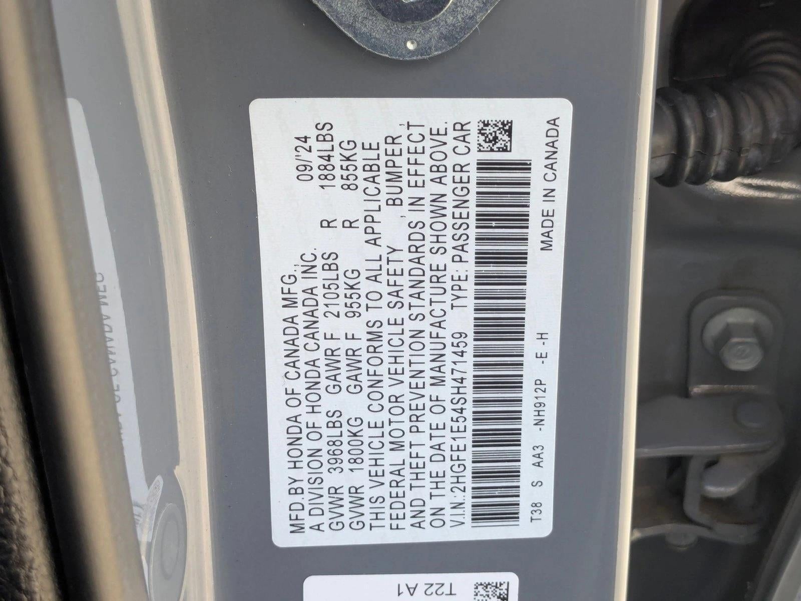 2025 Honda Civic Si Si Manual Sedan w/Summer Tires