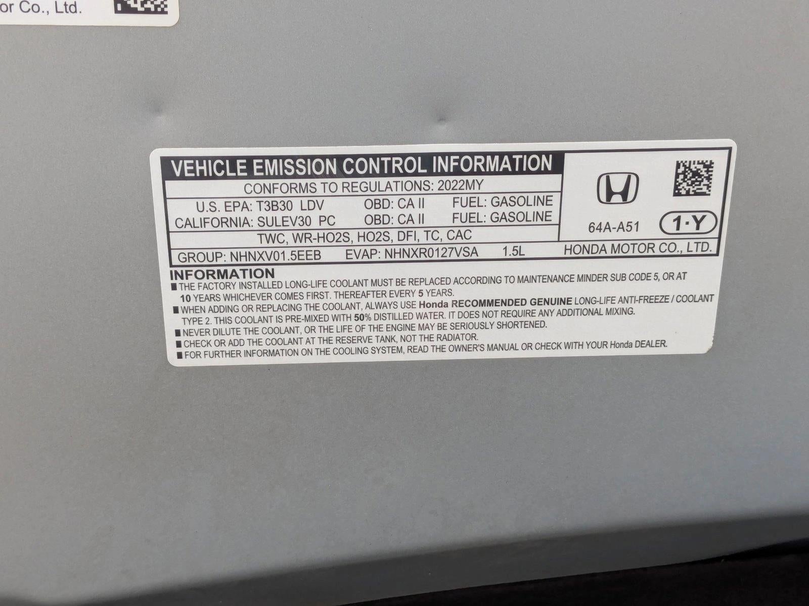 2022 Honda Civic Sedan EX CVT