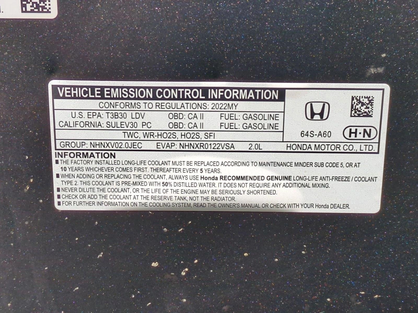 2022 Honda Civic Sedan Sport CVT