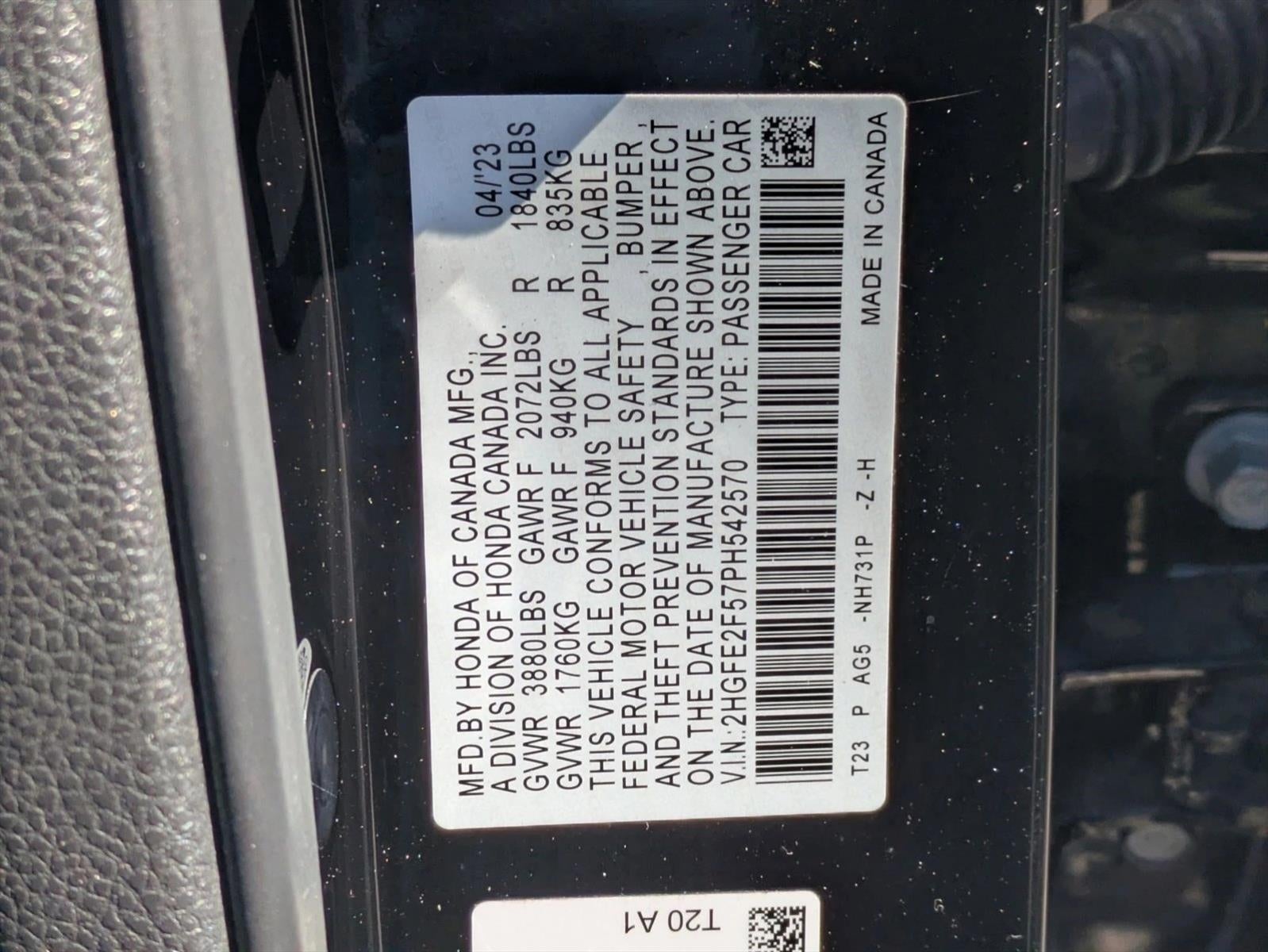 2023 Honda Civic Sedan Sport CVT