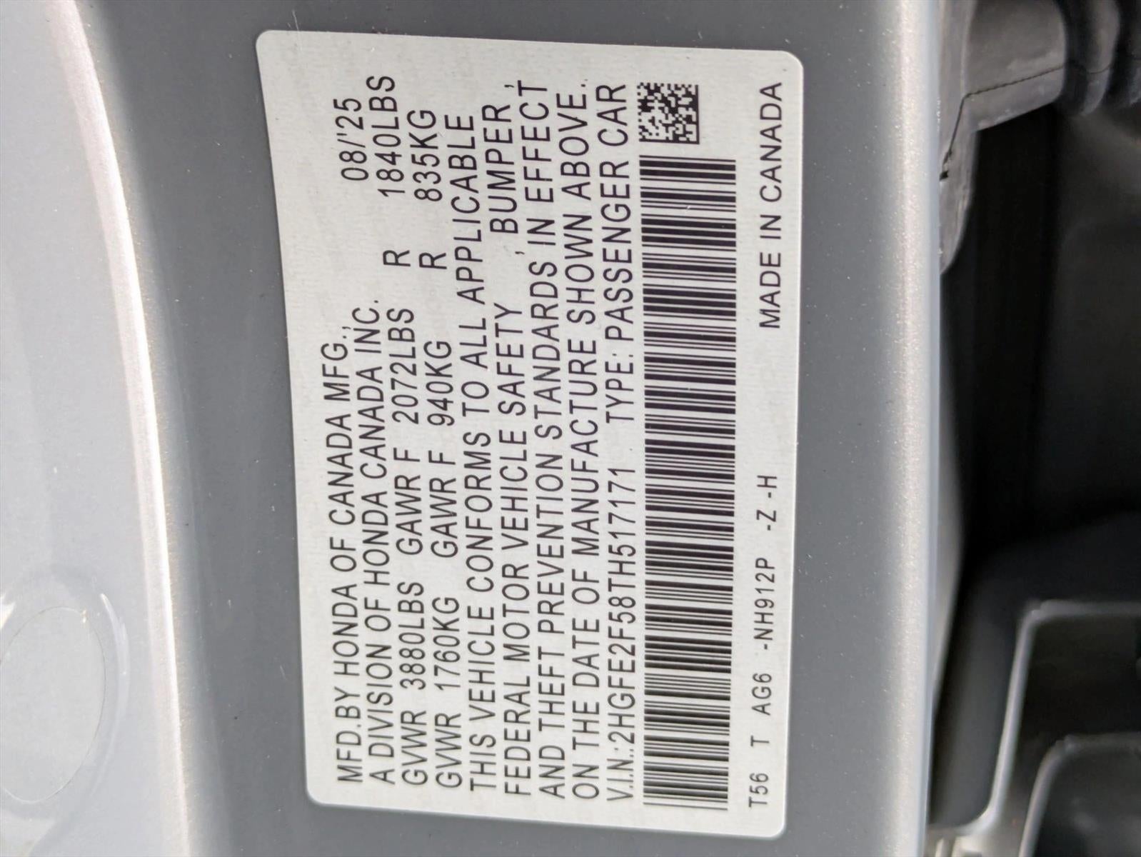 2026 Honda Civic Sedan Sport CVT