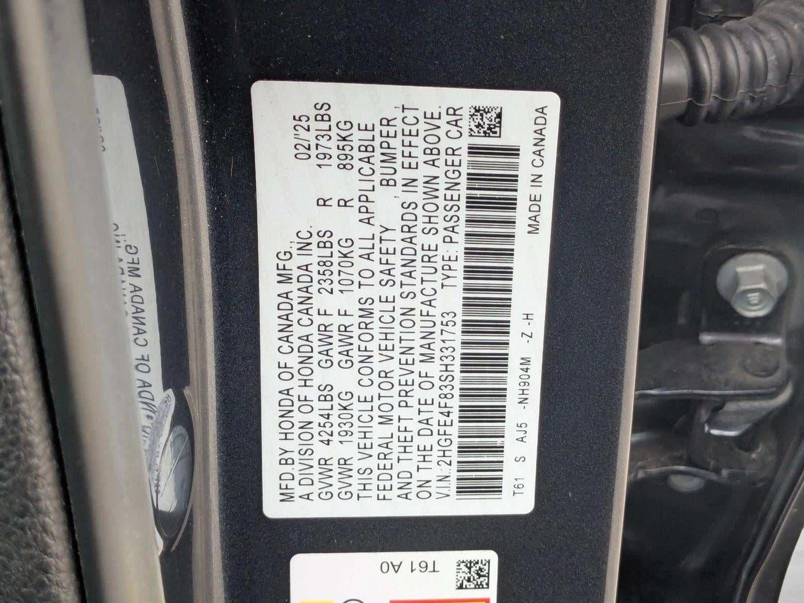 2025 Honda Civic Sedan Hybrid Sport Touring CVT
