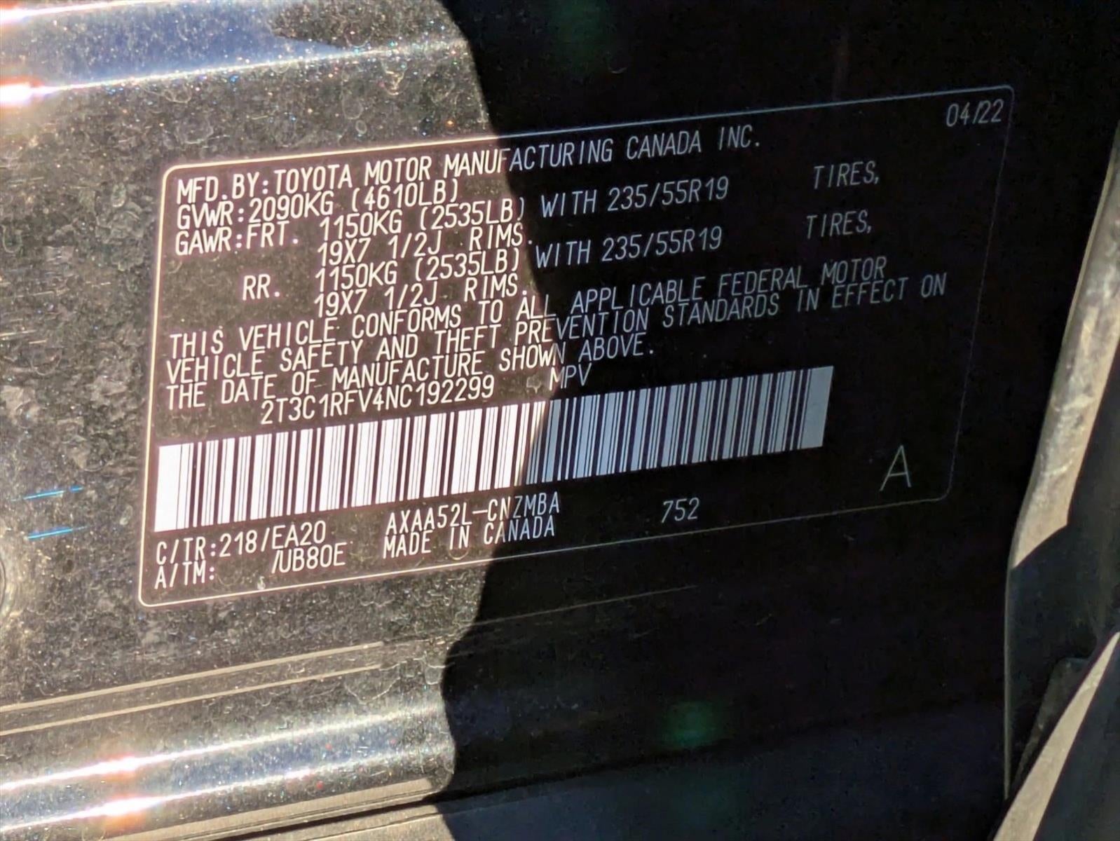 2022 Toyota RAV4 XLE Premium FWD (Natl)