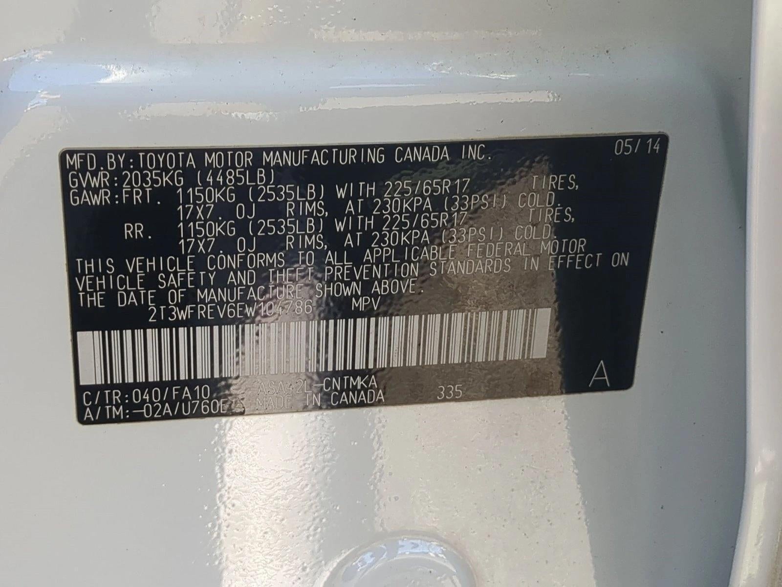 2014 Toyota RAV4 FWD 4dr XLE (Natl)