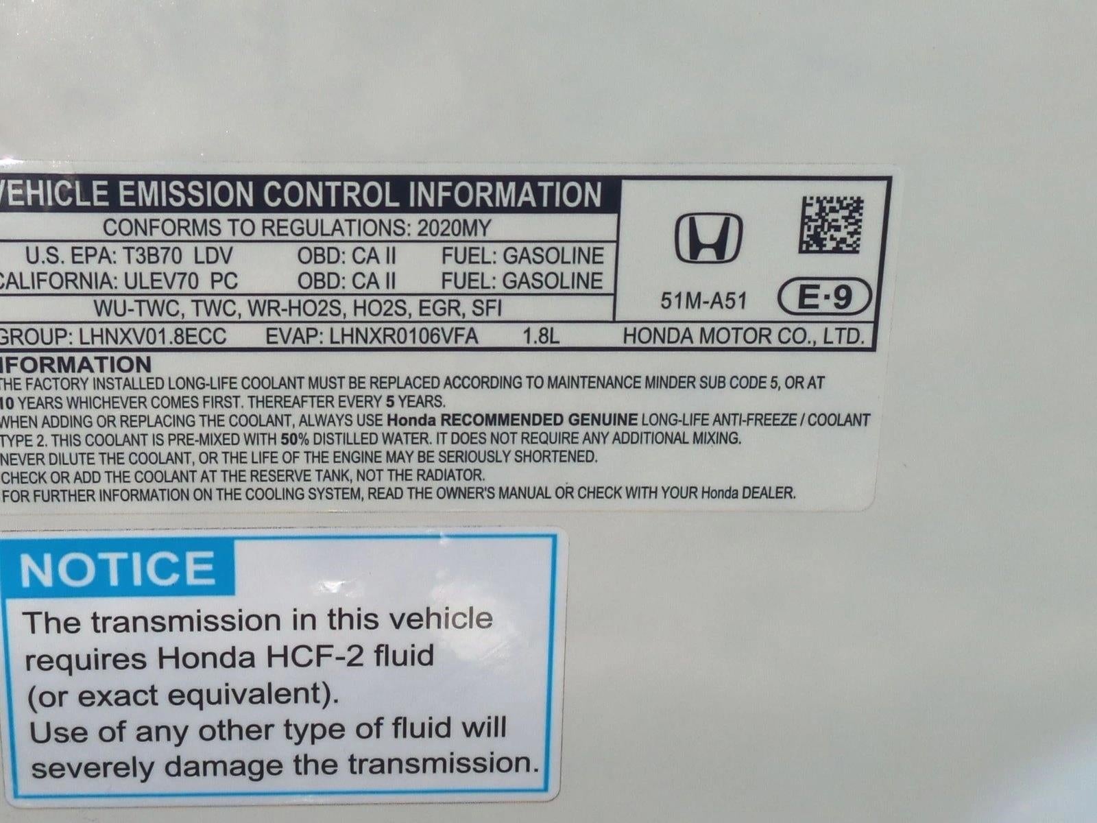 2020 Honda HR-V EX 2WD CVT