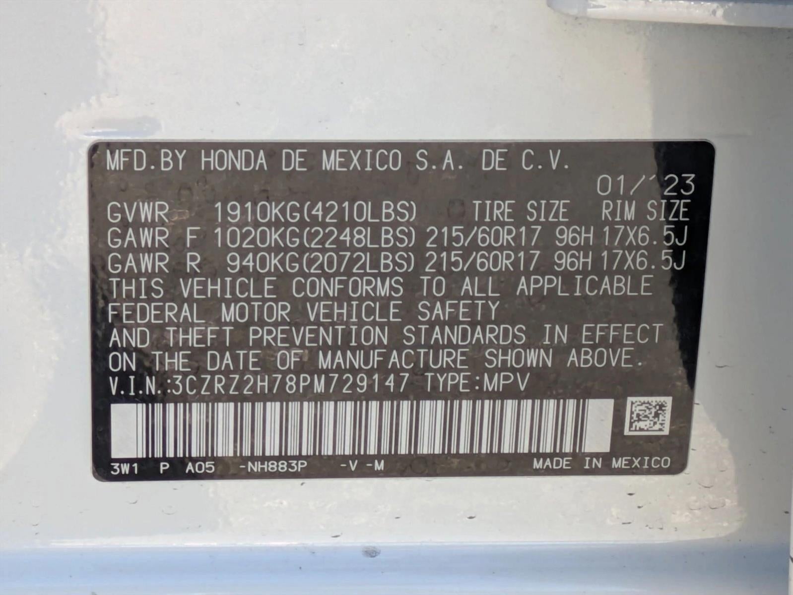 2023 Honda HR-V EX-L AWD CVT