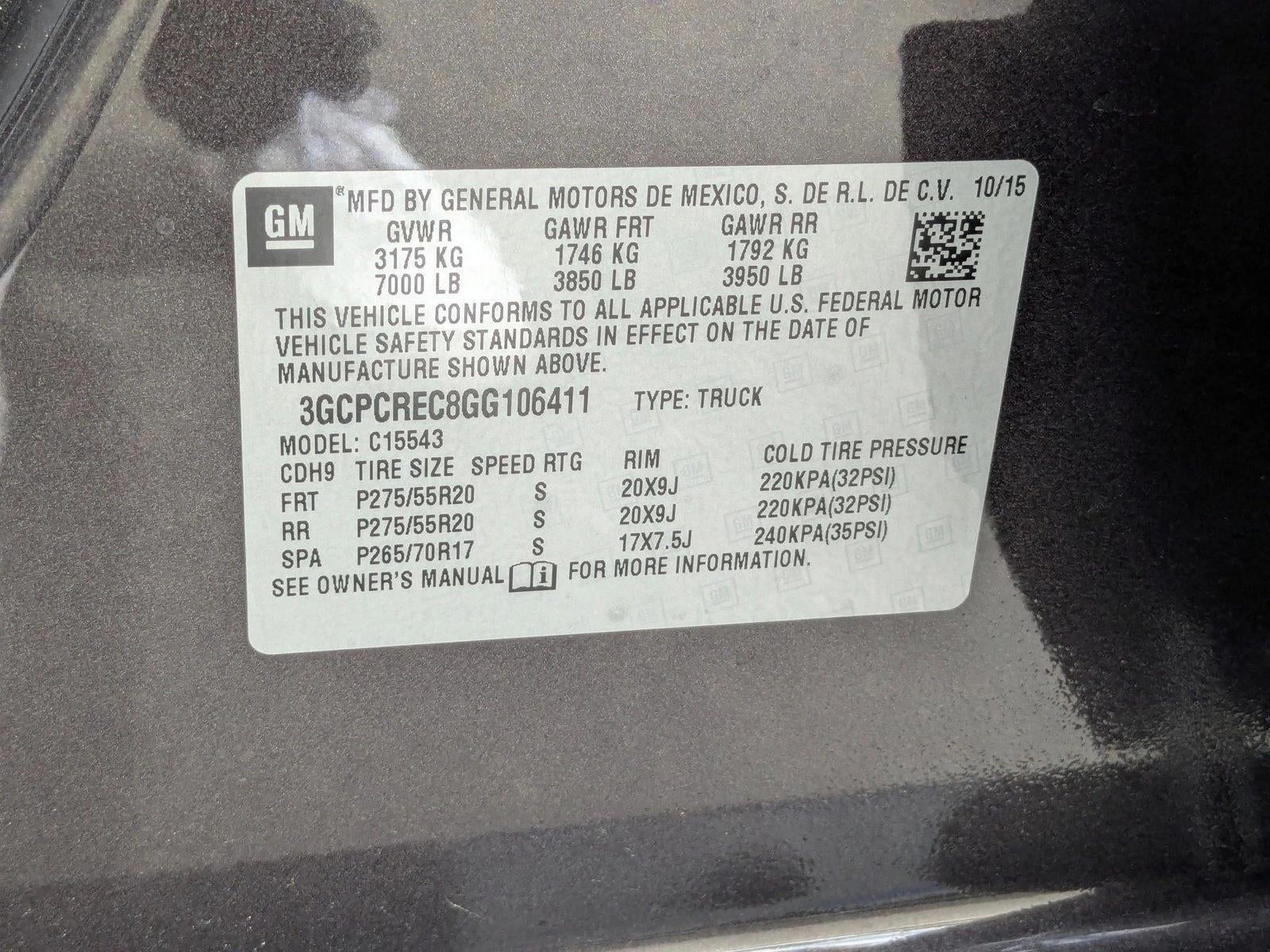 2016 Chevrolet Silverado 1500 Crew Cab Short Box 2-Wheel Drive LT