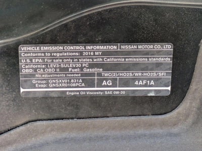 2016 Nissan Sentra 4dr Sdn I4 CVT SR