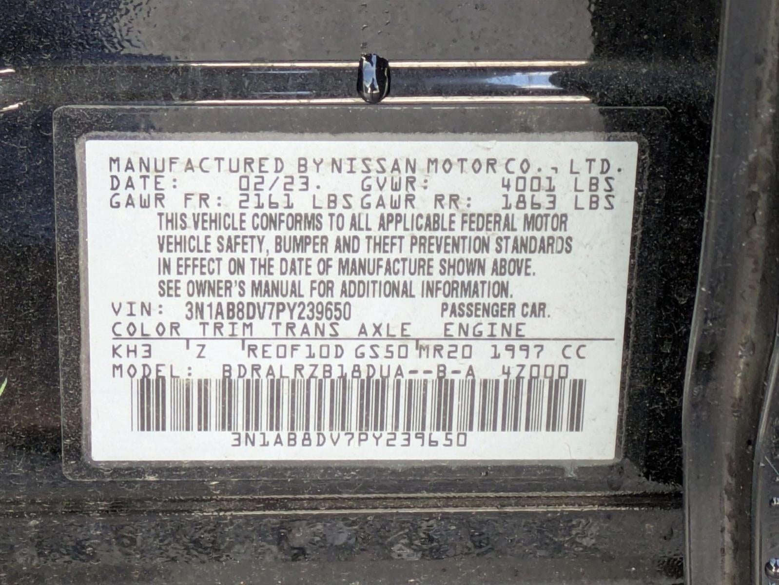 2023 Nissan Sentra SR CVT