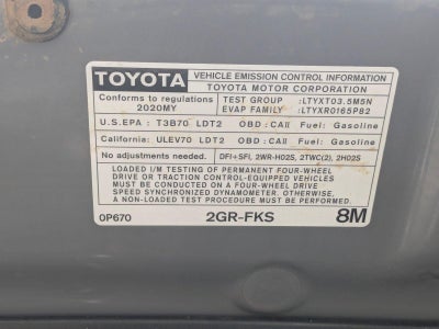 2020 Toyota Tacoma 4WD 4WD TRD Off Road Double Cab 5' Bed V6 AT (Natl)