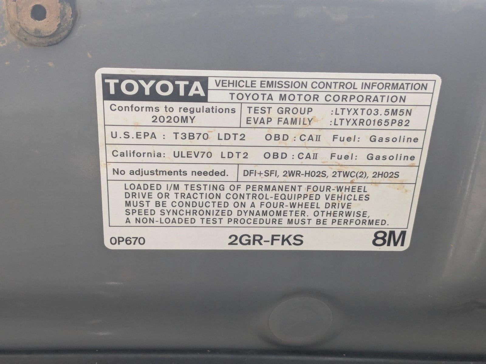 2020 Toyota Tacoma 4WD 4WD TRD Off Road Double Cab 5' Bed V6 AT (Natl)