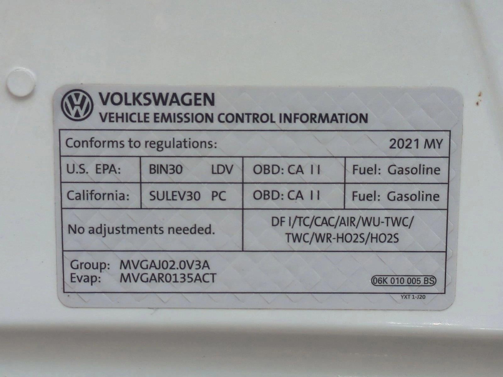 2021 Volkswagen Tiguan 2.0T SEL FWD