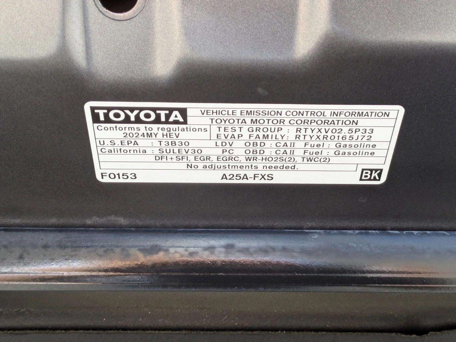 2024 Toyota Camry Hybrid LE CVT (Natl)
