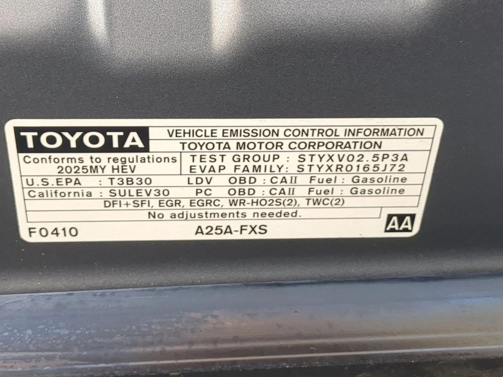 2025 Toyota Camry XSE (Natl)