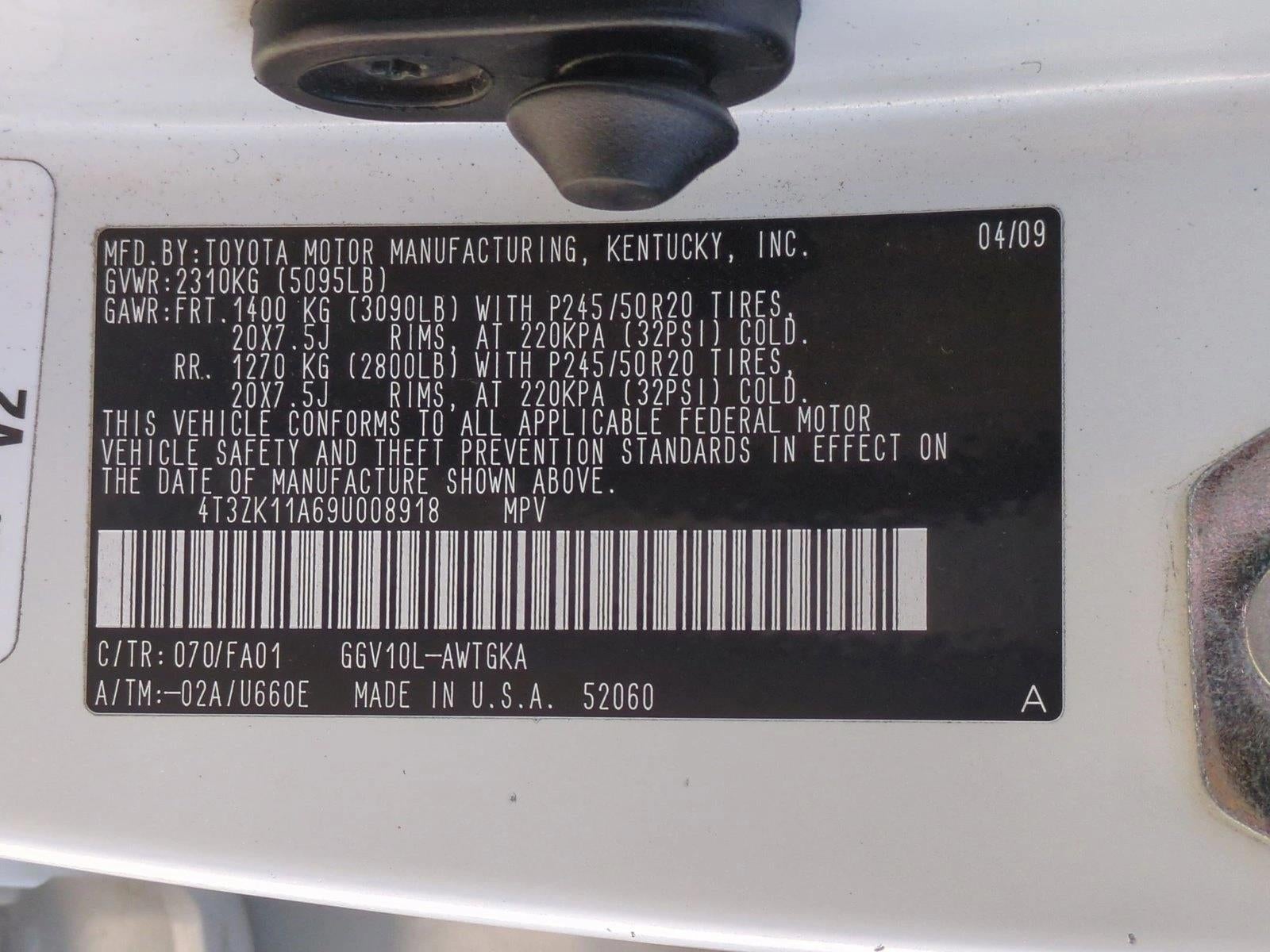 2009 Toyota Venza 4dr Wgn V6 FWD (Natl)