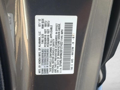 2012 Honda Odyssey Touring with DVD Rear Entertainment System and Navigation
