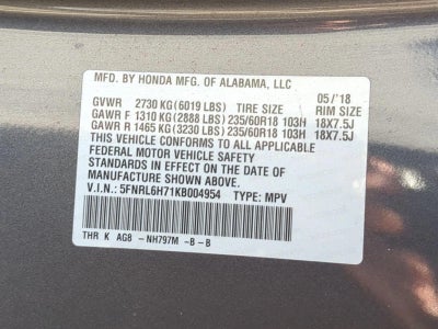 2019 Honda Odyssey EX-L Auto