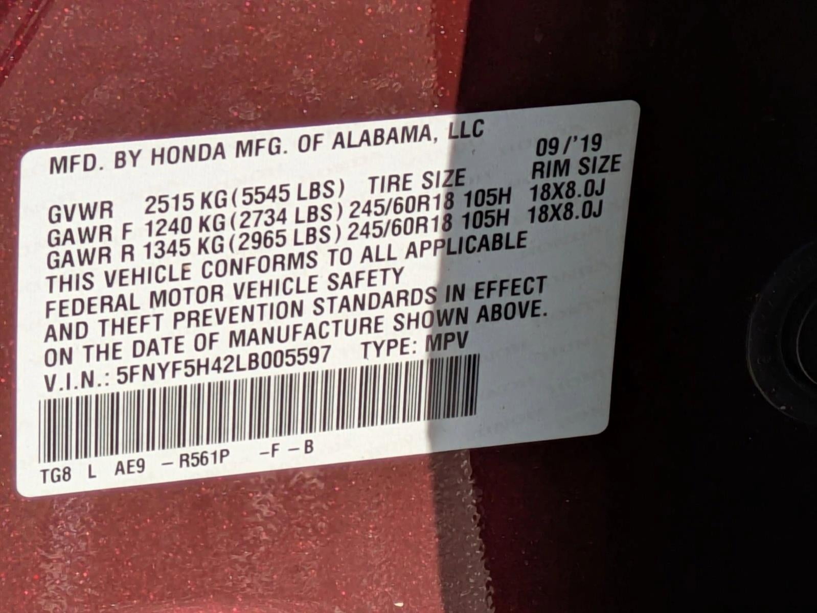 2020 Honda Pilot EX-L w/Navi & RES 2WD