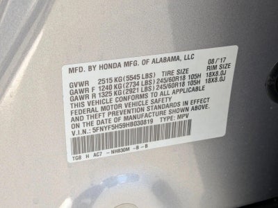 2017 Honda Pilot EX-L 2WD